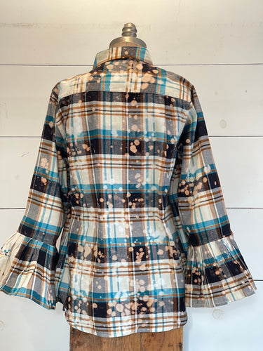 Flared Sleeve Flannel- ASPEN